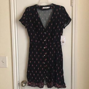 Button up short sleeve dress